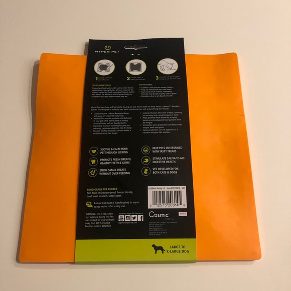Hyper Pet LickiMat orange large - extra large NWT - Picture 9 of 11
